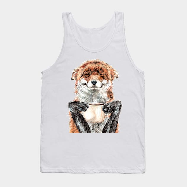 Morning Fox Tank Top by Holly Simental